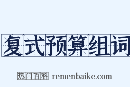 复式预算组词是什么意思的图片